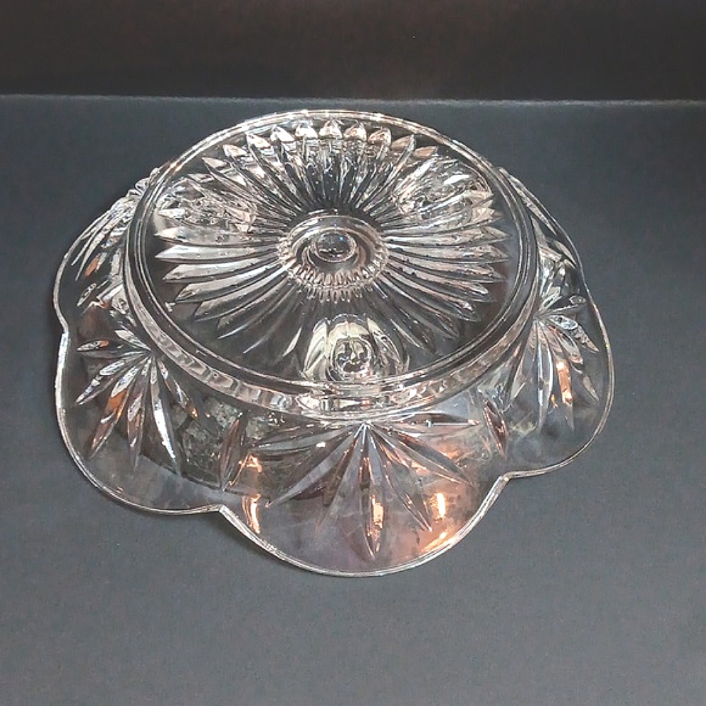 Vintage princess house 4 taper crystal candle bowl centerpiece - Picture 3 of 4